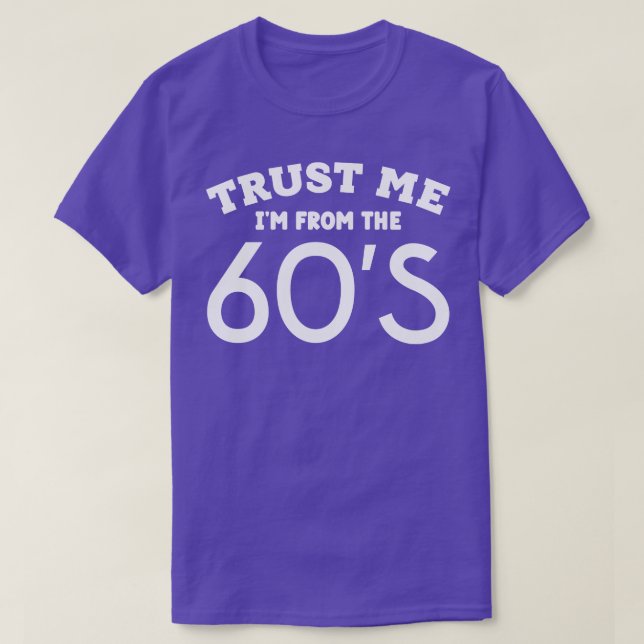 Camiseta Confie em mim dos anos 60 (Frente do Design)