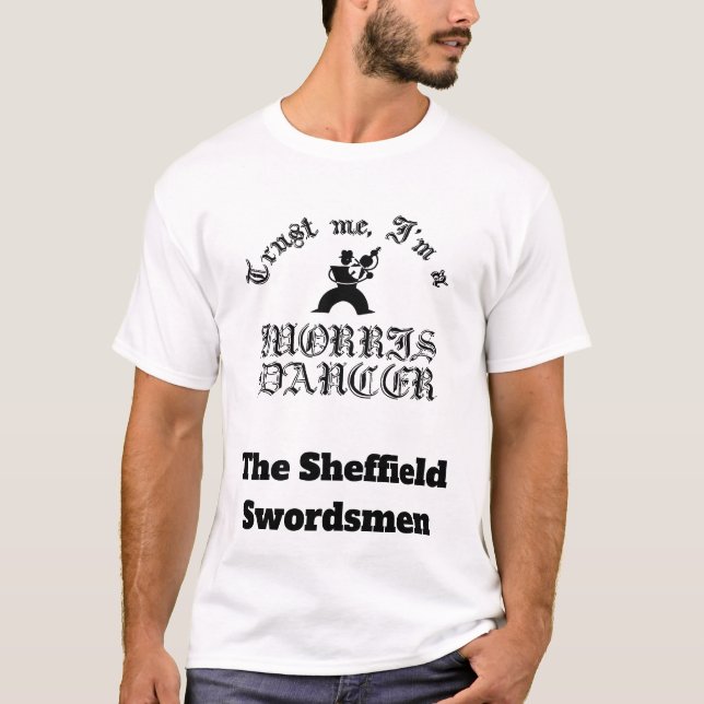 Camiseta Confie em Mim, Eu Sou um Dançarino Morris Design P (Frente)