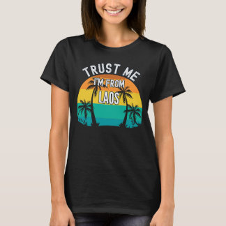Camiseta Confie em mim, sou de árvores tropicais do Laos