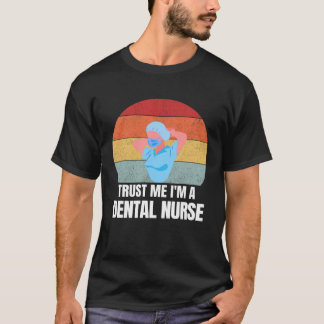 Camiseta Confie em mim, sou enfermeira dentária Retro Vinta