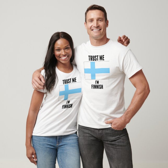 Camiseta Confie em mim, sou finlandês (Unissex)
