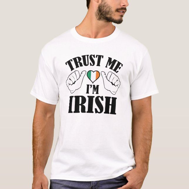 Camiseta Confie em mim, sou irlandês (Frente)