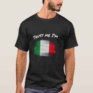 Camiseta Confie em mim sou italiano - Vintage Itália Flag O