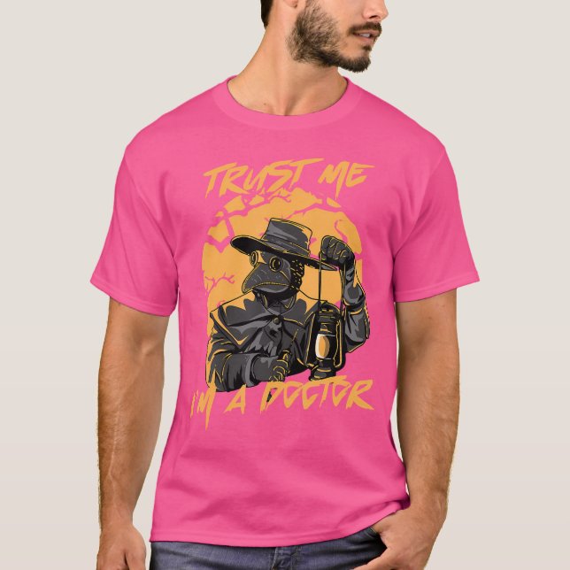 Camiseta Confie Em Mim Sou Médico Steampunk Medieval Raven  (Frente)