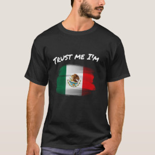 Camiseta Confie em mim sou mexicano - Vintage Mexico Flag O