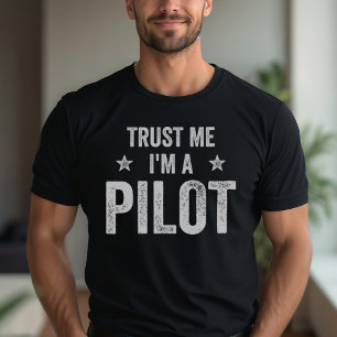 Camiseta Confie em mim, sou piloto Vintage Funny Pilot