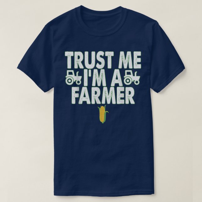 Camiseta Confie em mim, sou um agricultor Engraçado (Frente do Design)
