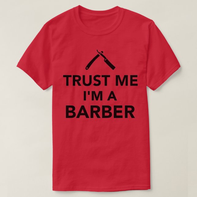 Camiseta Confie em mim, sou um Barber 1 (Frente do Design)