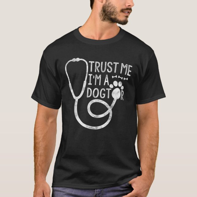 Camiseta Confie em mim, sou um cão de cão, um mosquito, uma (Frente)