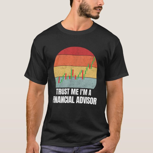 Camiseta Confie em mim sou um consultor financeiro Retro Vi (Frente)