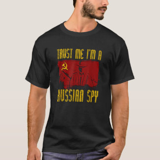 Camiseta Confie em mim, sou um espião russo, Sarcástico, no
