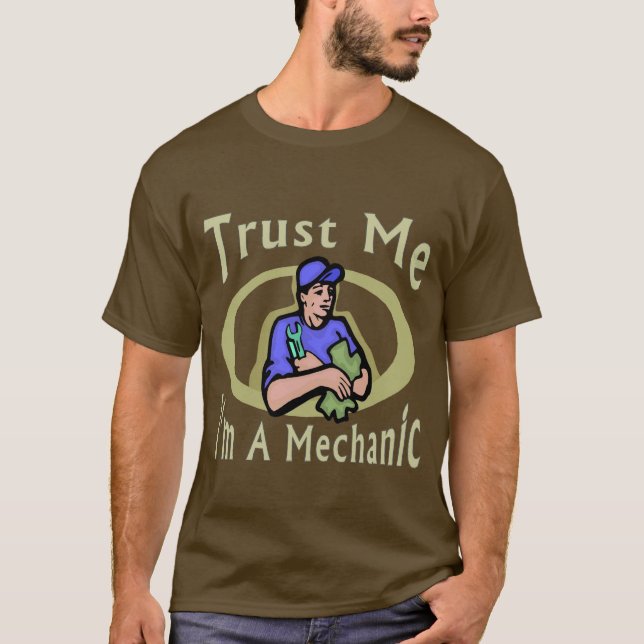 Camiseta Confie em mim, sou um mecânico (Frente)