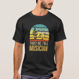 Camiseta Confie Em Mim Sou Um Músico Retro Vintage