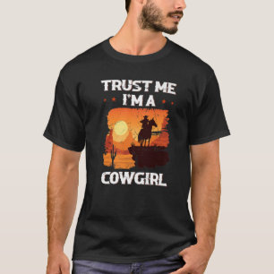 Camiseta Confie em mim, sou uma garota cavaleira equestre c