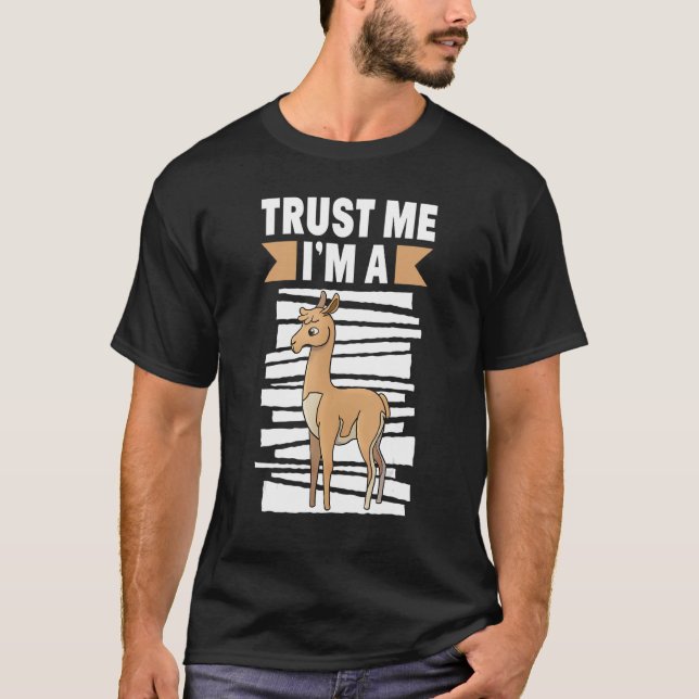 Camiseta Confie em mim, sou uma Vicuna Alpaca (Frente)
