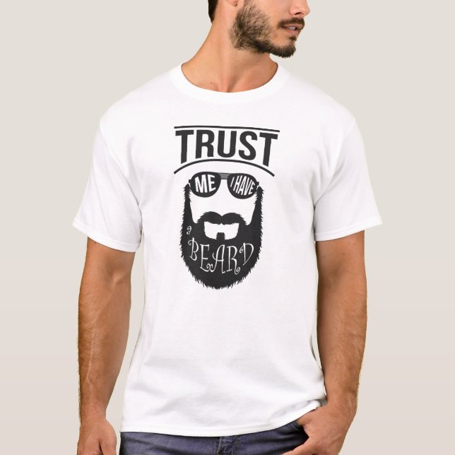 Camiseta Confie em mim, tenho barba (Frente)