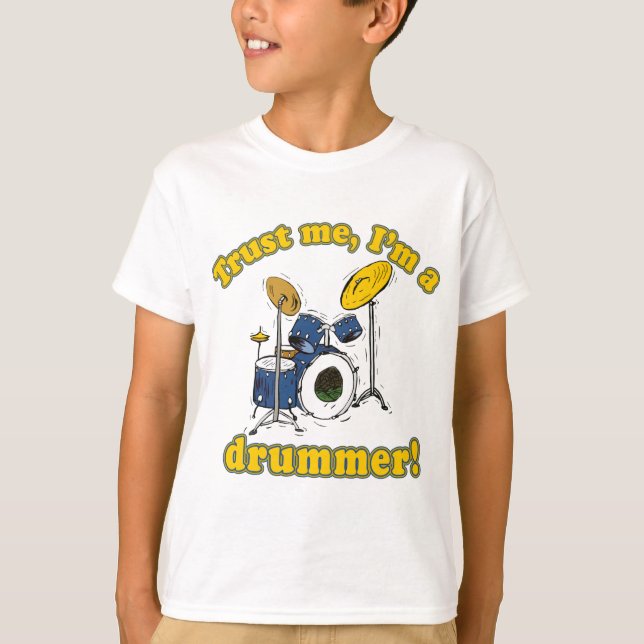 Camiseta Confie em mim um Drummer (Frente)