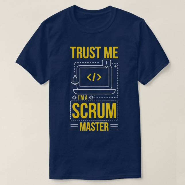 Camiseta Confie Em Mim Um Nerd De Programador Mestre Scrum (Frente do Design)