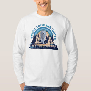 Camiseta Confie em Seus Instintos Lobo Ártico