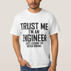 Camiseta Confie-me - eu sou um engenheiro