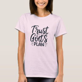 Camiseta Confie na Design do Plano T-Shirt de Deus