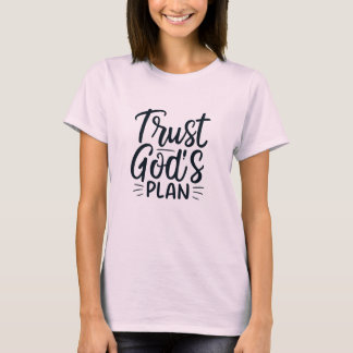 Camiseta Confie na Design do Plano T-Shirt de Deus