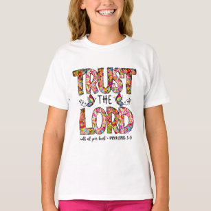 Camiseta Confie na sublimação do Senhor