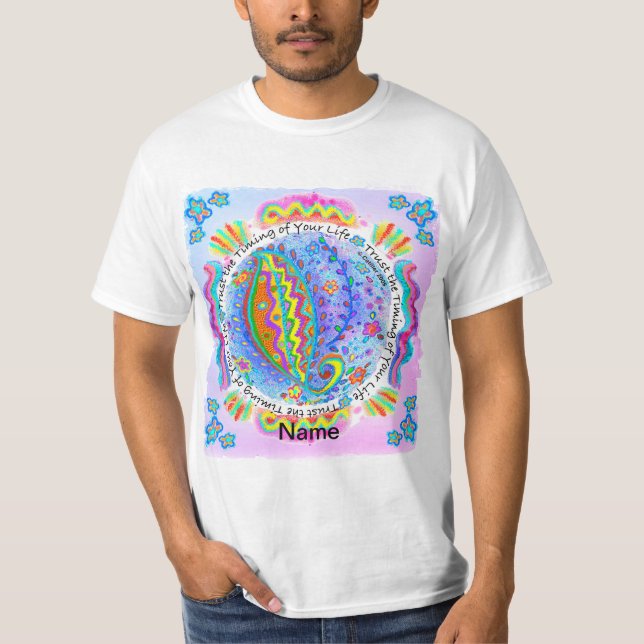 Camiseta Confie na t-shirt de temporização (Frente)