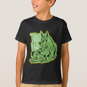 Camiseta Confie Nas Patas - Dois Cães Tatuando Um Ao Outro