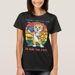 Camiseta Confie no Putter Culpe o Gato Placa Divertida de G