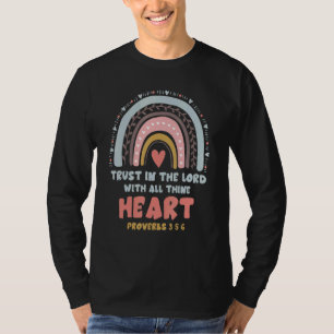 Camiseta Confie No Senhor Cristão de Cristo Com Todo o Seu