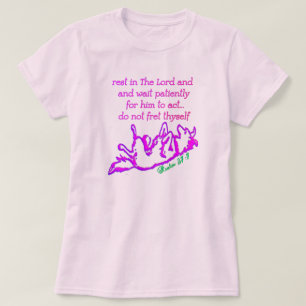 Camiseta Confie No Senhor Esperem Pacientemente Que Ele Aja