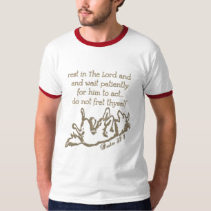 Camiseta Confie No Senhor Esperem Pacientemente Que Ele Aja