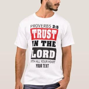 Camiseta Confie no Senhor – Provérbios 3:5 Citação Cristã