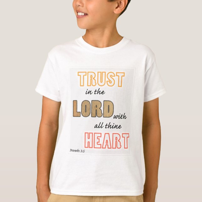 Camiseta confie no senhor provérbios escritura (Frente)