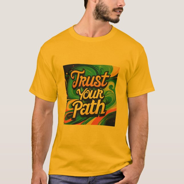 Camiseta Confie no seu caminho: Inspirando Equipe de Jornad (Frente)