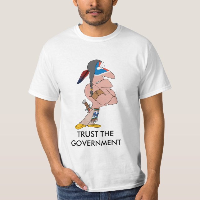 Camiseta Confie o indiano do governo (Frente)