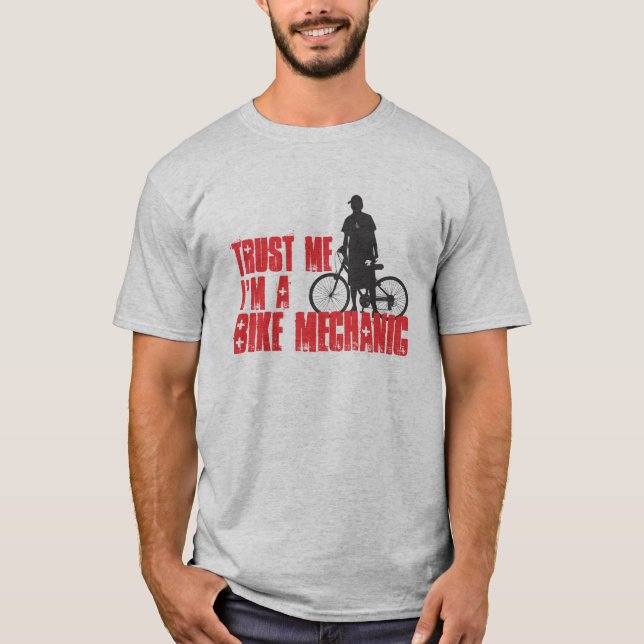 Camiseta Confie que eu mim é um mecânico da bicicleta (Frente)