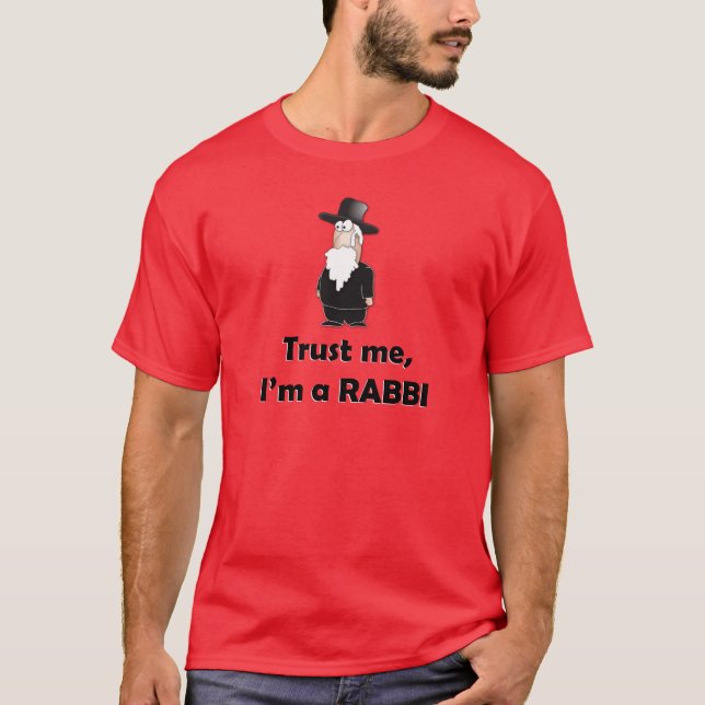 Camiseta Confie que eu mim é um rabino - humor judaico (Frente)