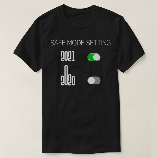 Camiseta Configuração do Modo de Segurança do Dedo Médio 20 (Frente do Design)