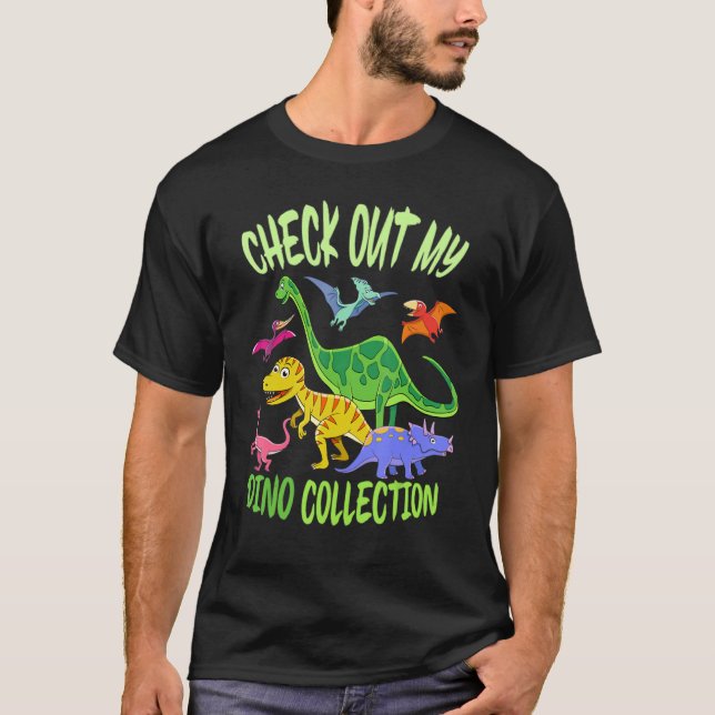 Camiseta Confira Meu Dino Collection Boys Raparigas Criança (Frente)