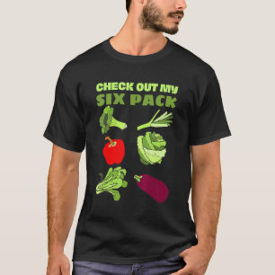 Camiseta Confira Meu Six Pack Fãs Veganos Vegetarianos