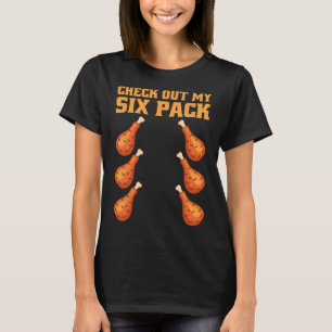 Camiseta Confira Meu Six Pack Frango Funil Coxa Academia