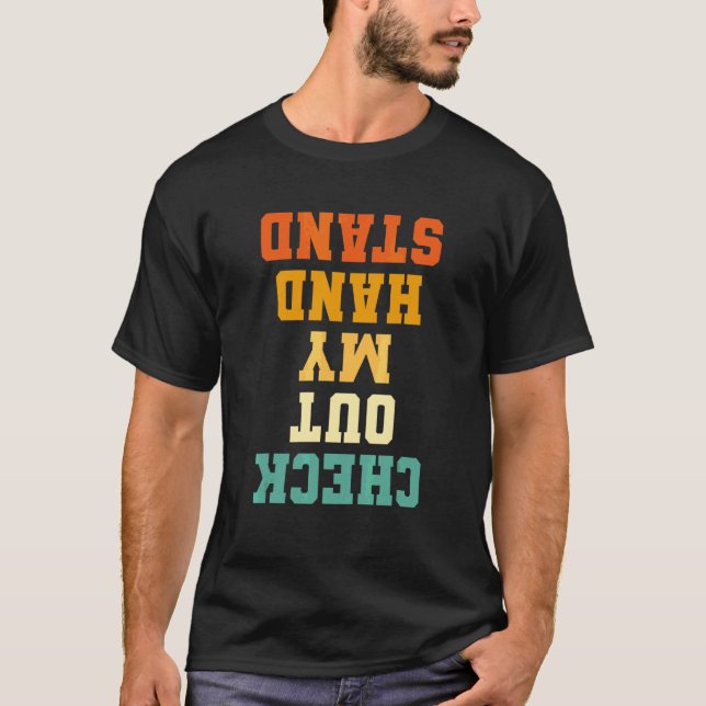 Camiseta Confira Minha Ginástica Acrobática de Parada de Mã (Frente)
