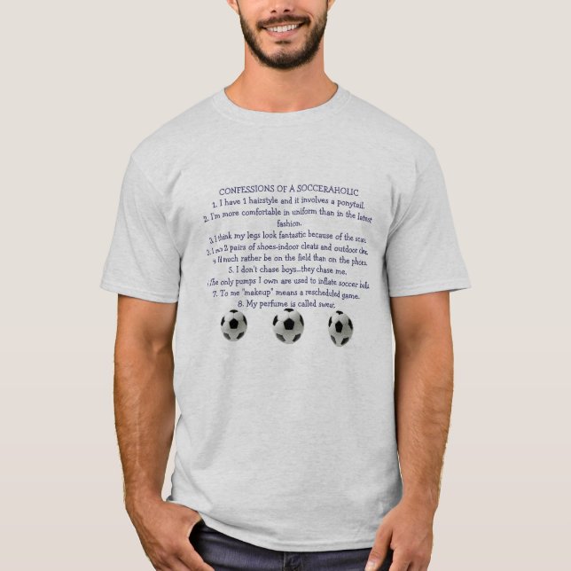 Camiseta Confissões de um Socceraholic (Frente)