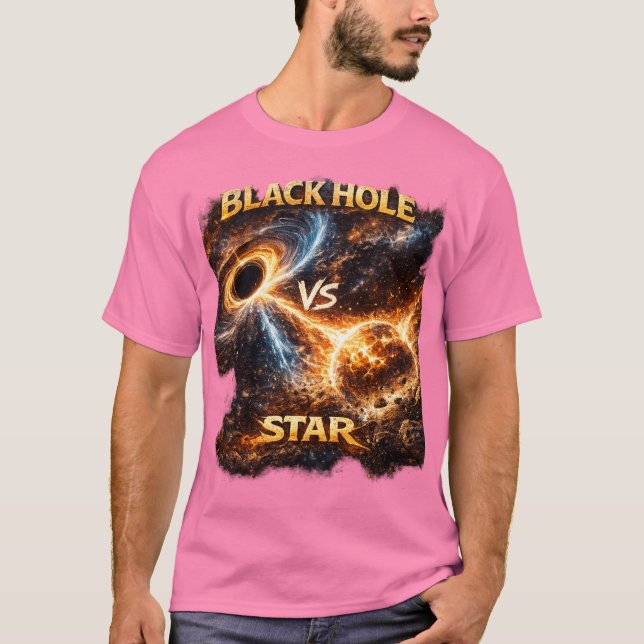 Camiseta Conflito Cósmico de Gravidade. (Frente)