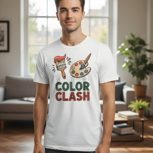 Camiseta Conflito de Cores – design de Paleta de Artista Vi