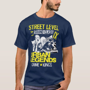 Camiseta Conflito de Som de Nível de Rua Lendas Urbanas Rei