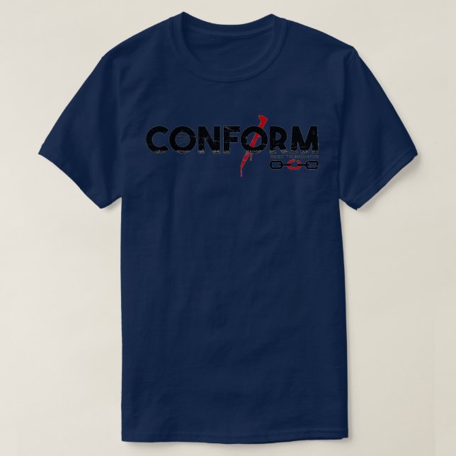 Camiseta CONFORM Resiste à Narrativa (Frente do Design)