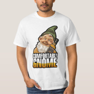 Camiseta Confortavelmente t-shirt do gnomo